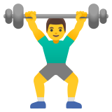 Man lifting weights - Noto Color Emoji