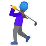 Woman golfing - Noto Color Emoji