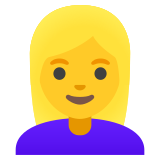 Woman: blond hair - Noto Color Emoji