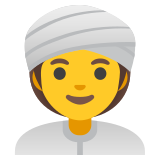 Woman wearing turban - Noto Color Emoji