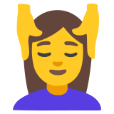 Woman getting massage - Noto Color Emoji