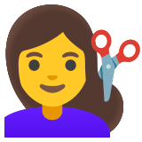 Woman getting haircut - Noto Color Emoji
