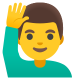 Man raising hand - Noto Color Emoji