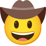 Cowboy hat face - Noto Color Emoji
