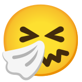Sneezing face - Noto Color Emoji