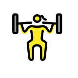Woman lifting weights - OpenMoji