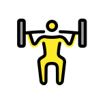 Man lifting weights - OpenMoji