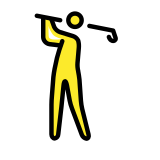 Man golfing - OpenMoji
