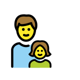 Family: man, girl - OpenMoji