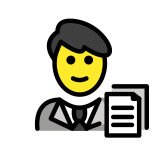 Man office worker - OpenMoji