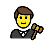 Man judge - OpenMoji