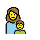 Family: woman, boy - OpenMoji