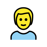 Man: blond hair - OpenMoji