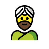 Man wearing turban - OpenMoji