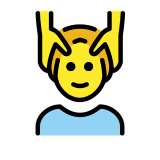 Man getting massage - OpenMoji