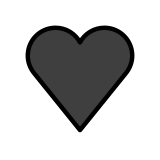 Black heart - OpenMoji