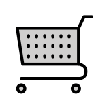 Shopping cart - OpenMoji