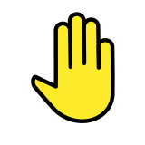 Raised back of hand - OpenMoji