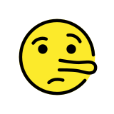 Lying face - OpenMoji