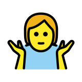 Person shrugging - OpenMoji