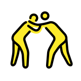 People wrestling - OpenMoji