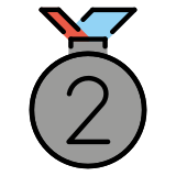 2nd place medal - OpenMoji