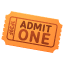 Admission tickets emoji U+1F39F Admission tickets emoji U+1F39F