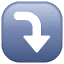 Arrow bending downwards U+2935 Arrow bending downwards U+2935