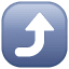 Arrow bending upwards U+2934 Arrow bending upwards U+2934
