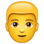 Uomo biondo emoji U + 1F471 U + 2642