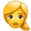 Whatsapp bionda U + 1F471 U + 2640
