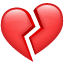 Broken red heart Whatsapp emoji U+1F494