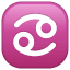 Cancer zodiac sign emoji U+264B Cancer zodiac sign emoji U+264B
