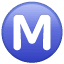 Letter M in circle U+24C2 Letter M in circle U+24C2