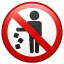 No litter emoji U+1F6AF No litter emoji U+1F6AF