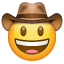 Faccina cowboy Whatsapp U + 1F920