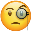 Emoji monocolo U + 1F9D0