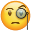 Emoji Monocle U + 1F9D0