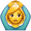 Donna mani sopra la testa smiley U + 1F646