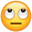 Occhi di sollevamento emoji U + 1F644