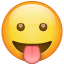 Linguetta allungata smiley U + 1F61B