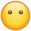 Emoji senza bocca Whatsapp U + 1F636