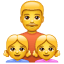 Padre figlie emoji U + 1F468 U + 1F467 U + 1F467