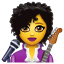 Emoticon cantante femminile U + 1F469 U + 1F3A4