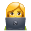 Donna con laptop emoji U + 1F469 U + 1F4BB