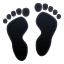 Footprints Emoji U + 1F463