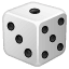 Dice emoji U+1F3B2 Dice emoji U+1F3B2