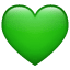 Green heart emoji Whatsapp U+1F49A