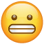Smiley fa una smorfia, scherzando U + 1F62C