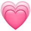 Pink growing heart smiley U+1F497